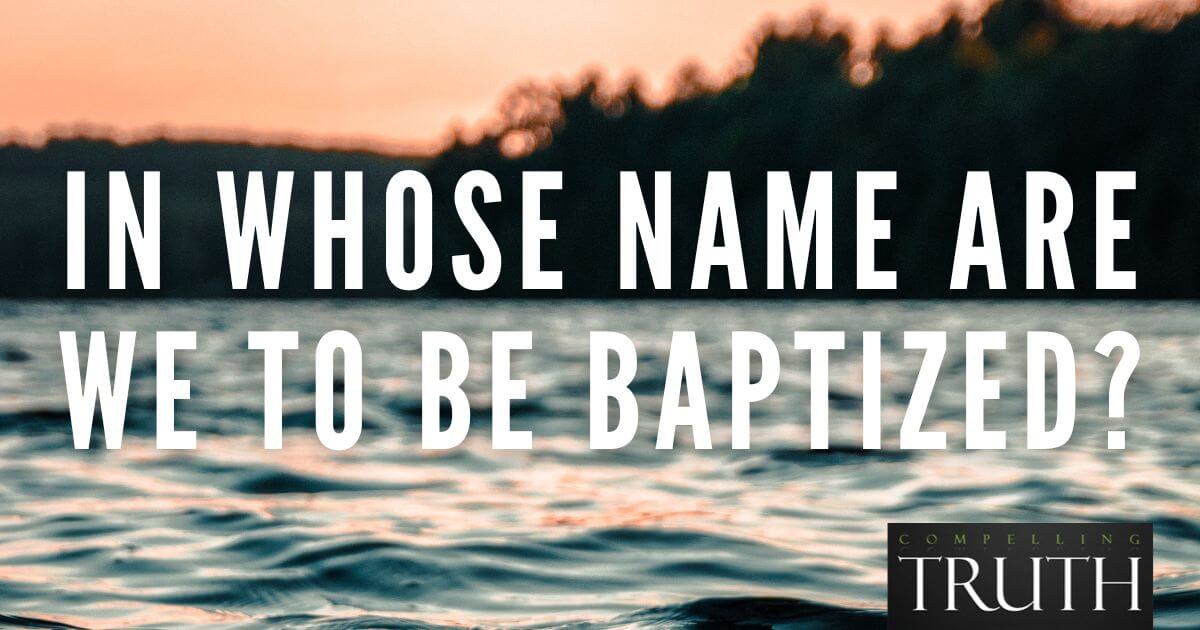 In whose name are we to be baptized—Jesus' name (Acts 238), or in the